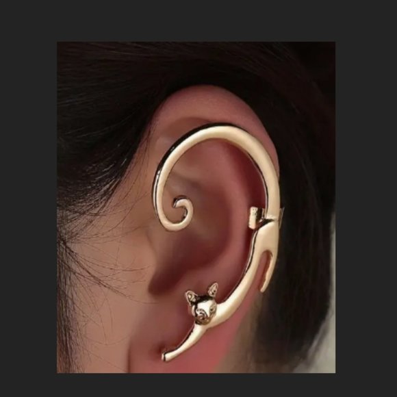 NEW Cat Ear Cuffs Gold or Black - Picture 1 of 2